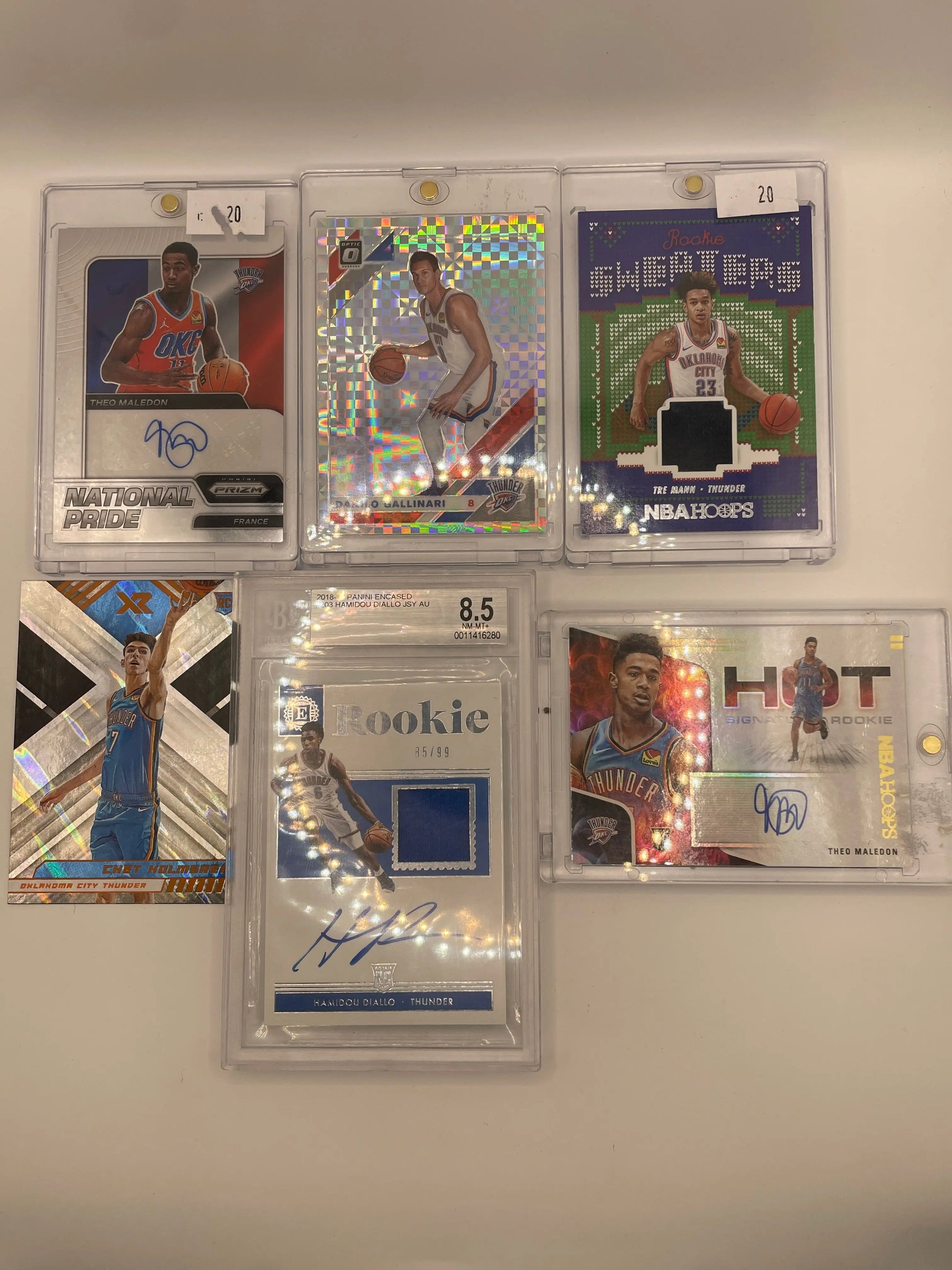 NBA Auto & Signed Thunder OKC Sports card lot - Hamidou Diallo + more (lot#36) FRENLY BRICKS - Open 7 Days