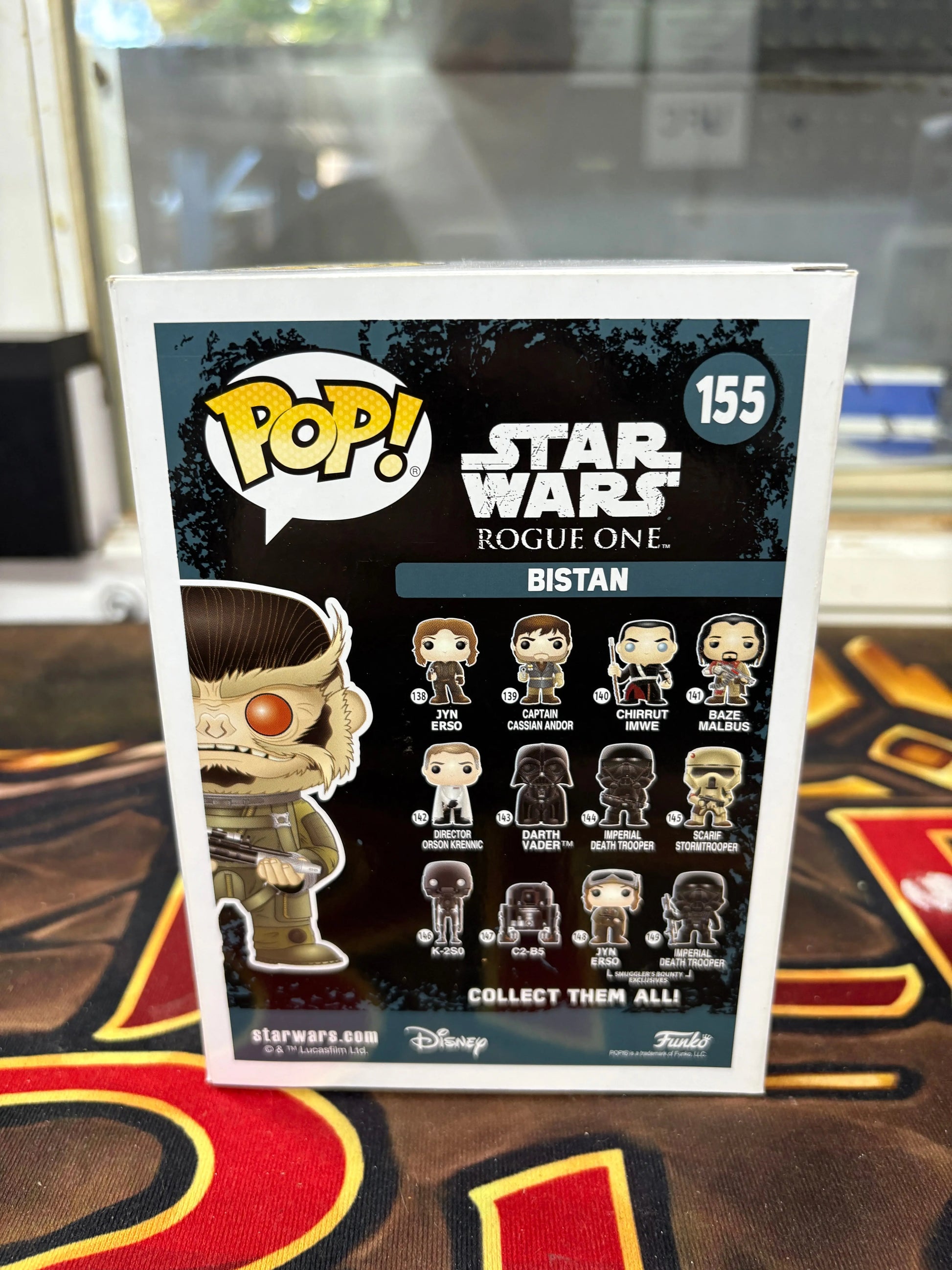 Funko Pop Bistan #155 Star Wars Rouge One - 2016 NY Comic Con Limited Edition FRENLY BRICKS - Open 7 Days