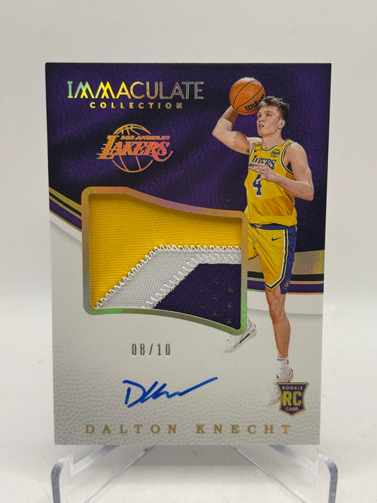 2024-25 Panini Immaculate Collection #RPP-KNE Dalton Knecht Auto Patch 8/10