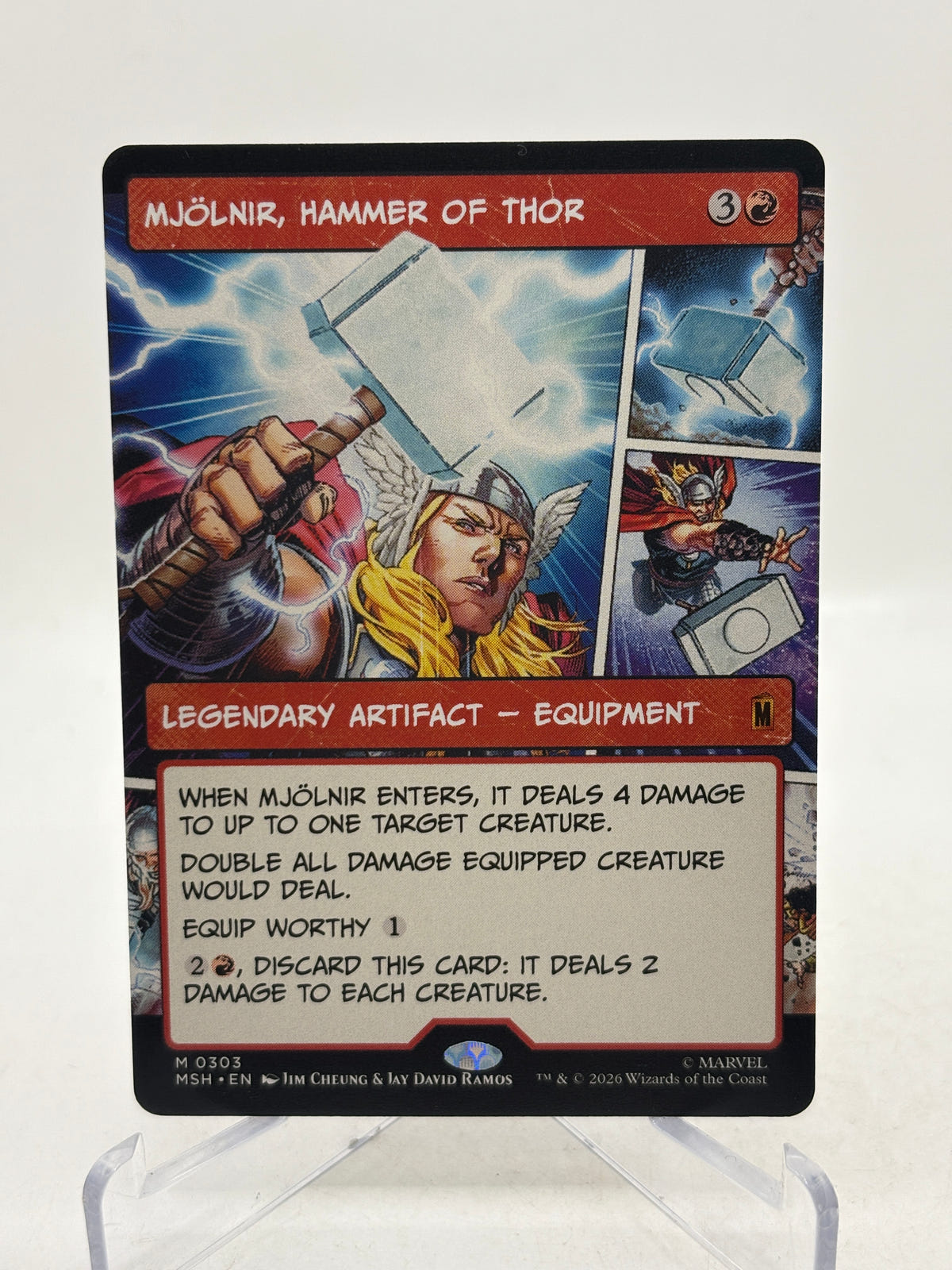 Mjolnir, Hammer of Thor (Borderless) (0303) Marvel Super Heroes Regular image 1