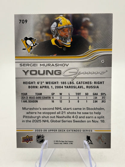 2025-26 Upper Deck Extended Series #709 Sergei Murashov Young Guns FRENLY BRICKS - Open 7 Days