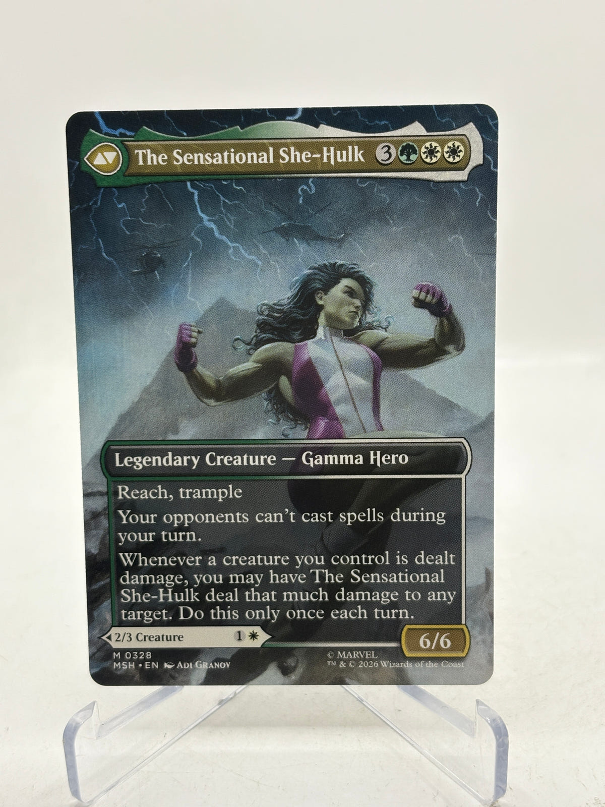 MTG Jennifer Walters She-Hulk 0328 Mythic MSH (Marvel) NM Non-Foil Boarderless image 2