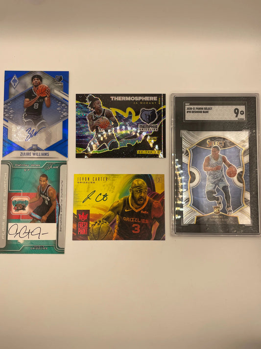 NBA Auto & Signed Memphis Grizzlies Sports card lot - Ja Morant + more  (lot#37) FRENLY BRICKS - Open 7 Days