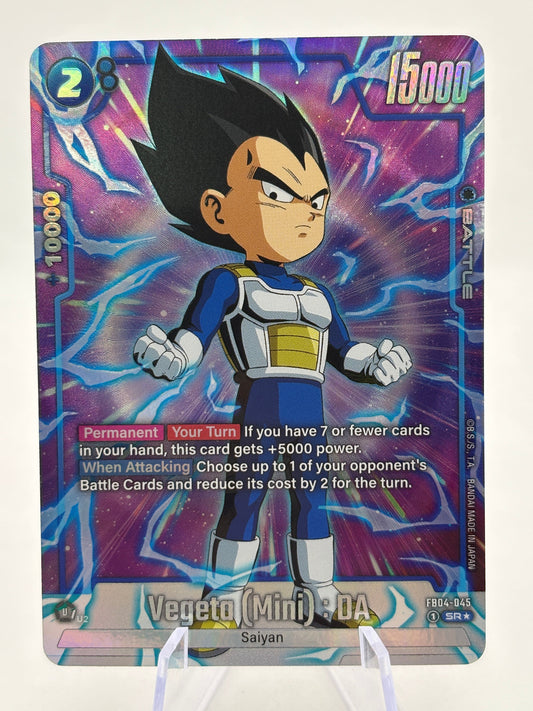 Dragon Ball Super Fusion World - Vegeta (Mini) : DA FB04-045 SR Alt Art FRENLY BRICKS - Open 7 Days
