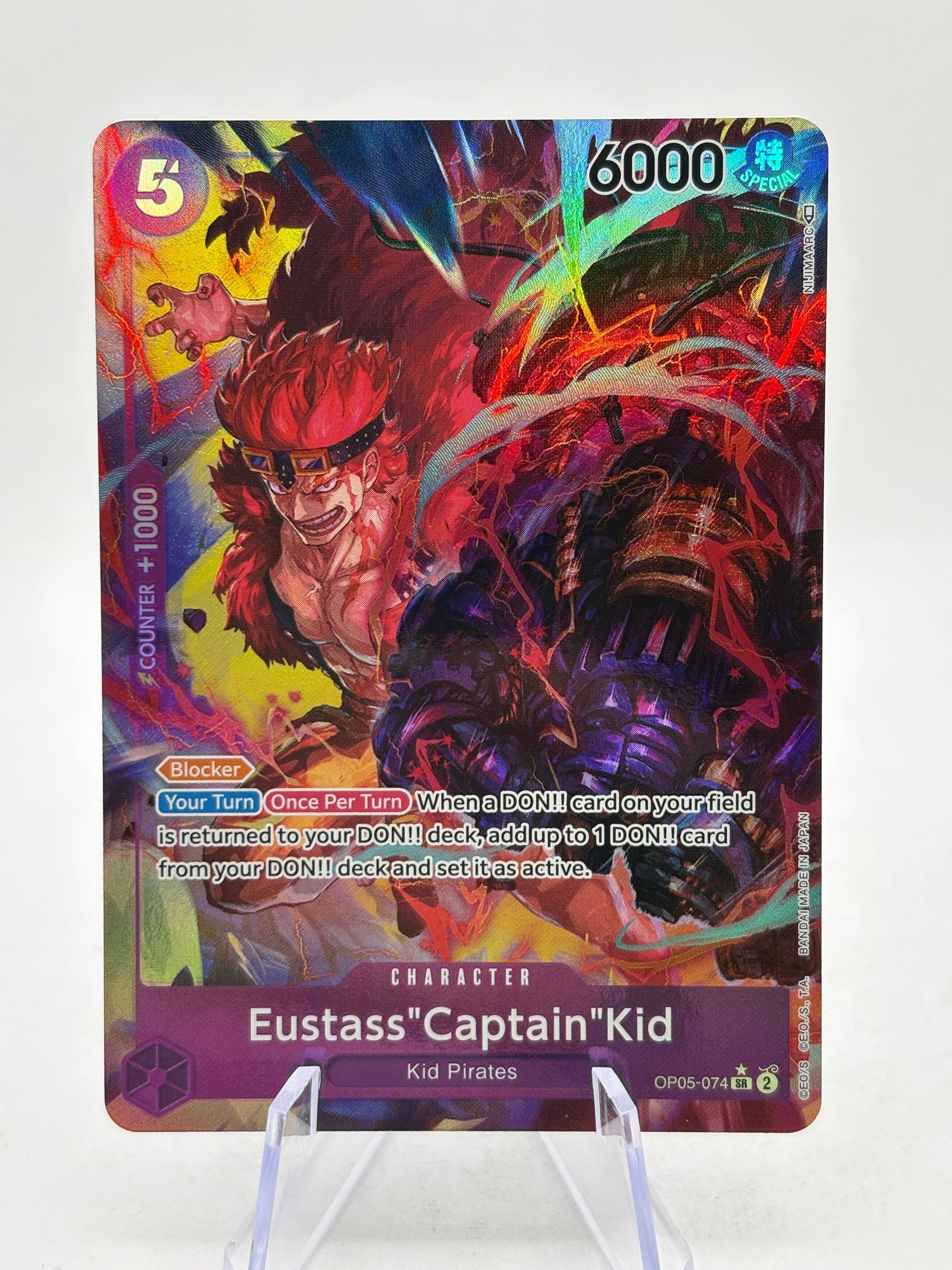 One Piece TCG OP05 - Eustass “Captain” Kid OP05-074 SR* Alt Art FRENLY BRICKS - Open 7 Days image 5