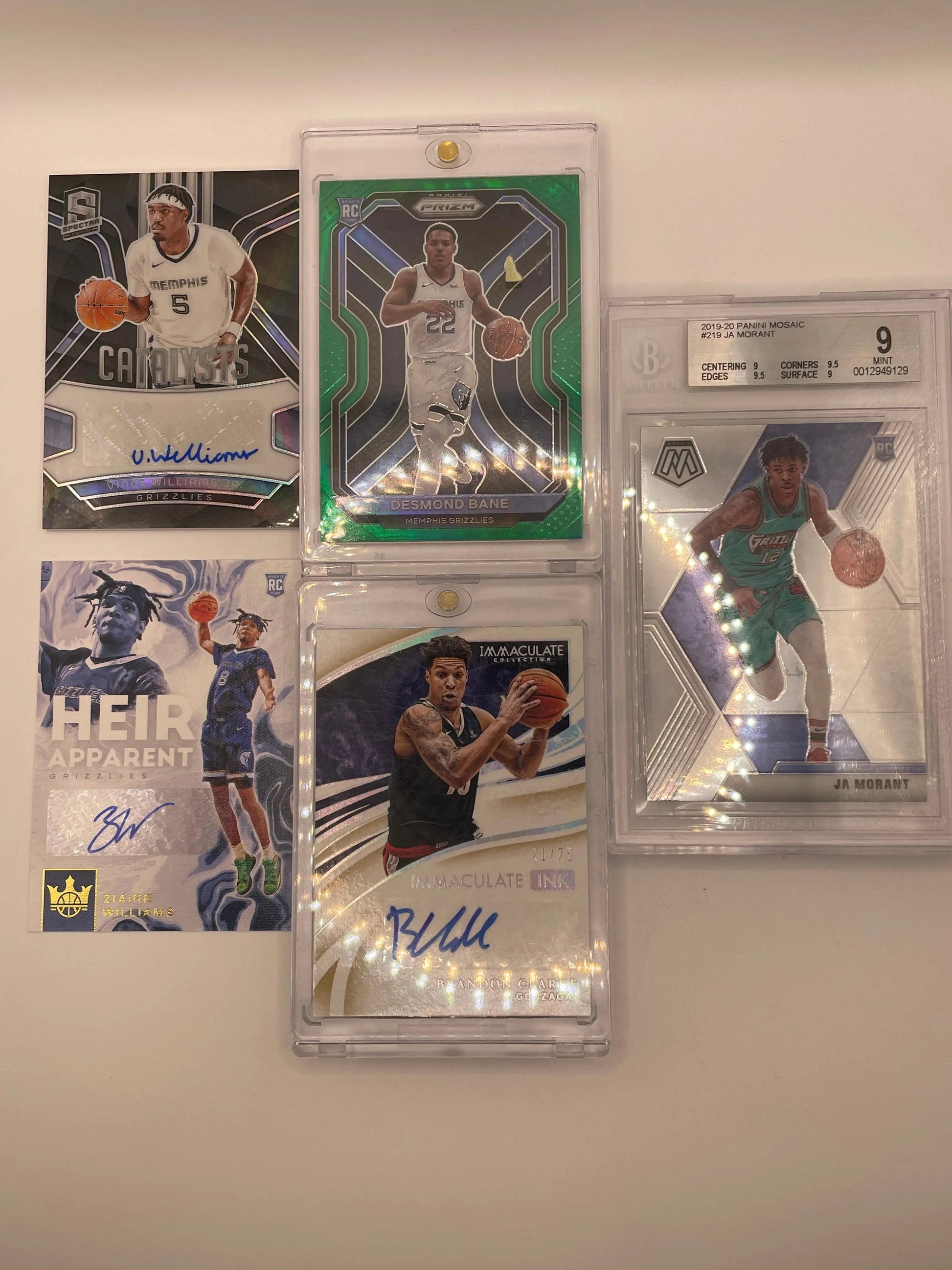 NBA Auto & Signed Memphis Grizzlies Sports card lot - Ja Morant +more (lot#38) FRENLY BRICKS - Open 7 Days