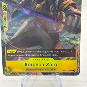 One Piece TCG - Roronoa Zoro OP07-113 Uncommon Alt Art Sealed Promo FRENLY BRICKS - Open 7 Days