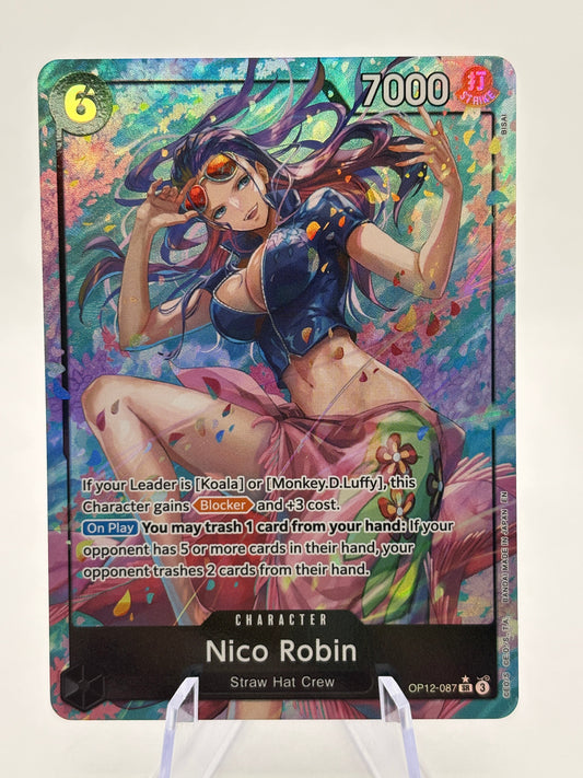 One Piece TCG - Nico Robin OP12-087 SR Alternate Art NM FRENLY BRICKS - Open 7 Days