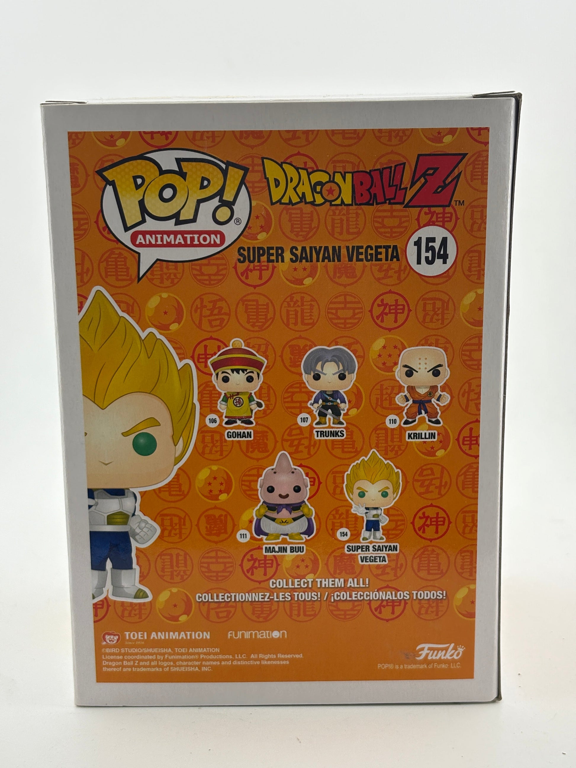 Funko POP! Animation Dragon Ball Z #154 Super Saiyan Vegeta 2018 Fall Con Exclusive FRENLY BRICKS - Open 7 Days
