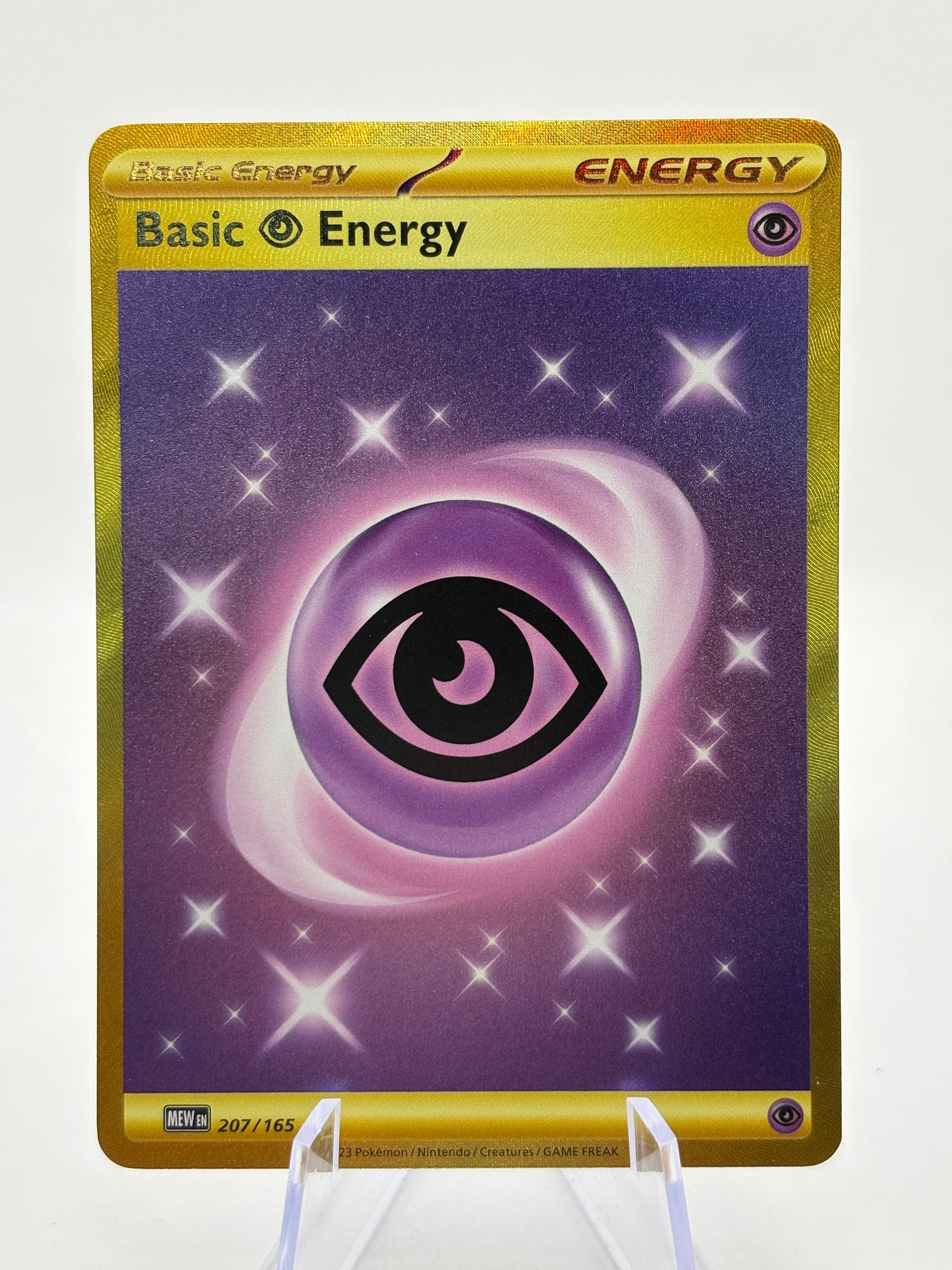 Pokemon TCG MEW 151 - Basic Psychic Energy 207/165 Gold Hyper Rare NM FRENLY BRICKS - Open 7 Days
