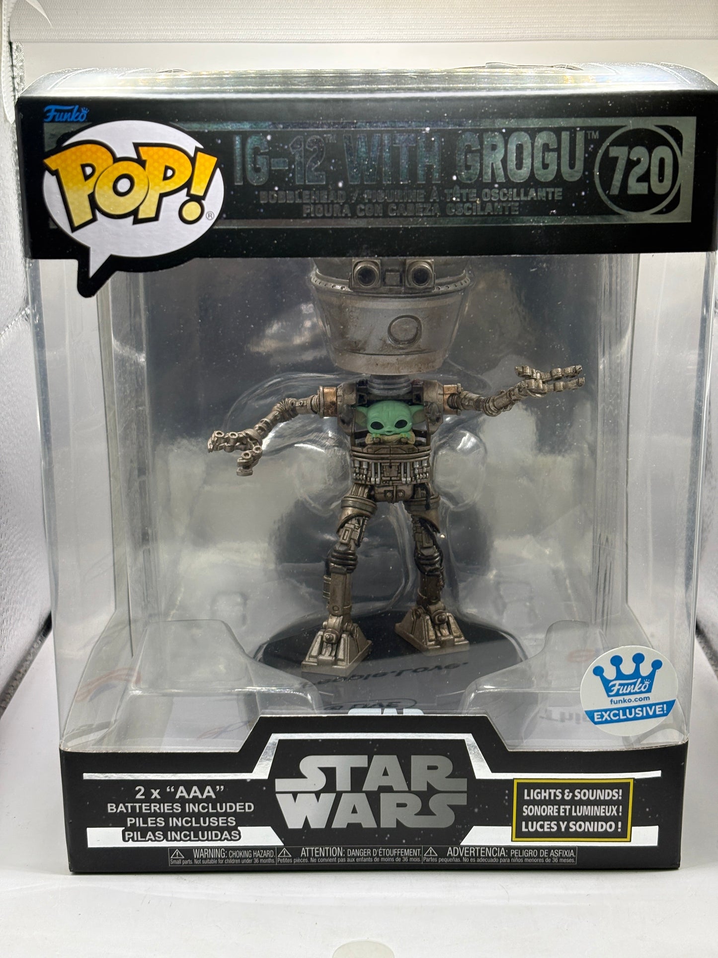 Funko POP! Star Wars IG-12 With Grogu #720 Lights & Sounds Funko Exclusive FRENLY BRICKS - Open 7 Days