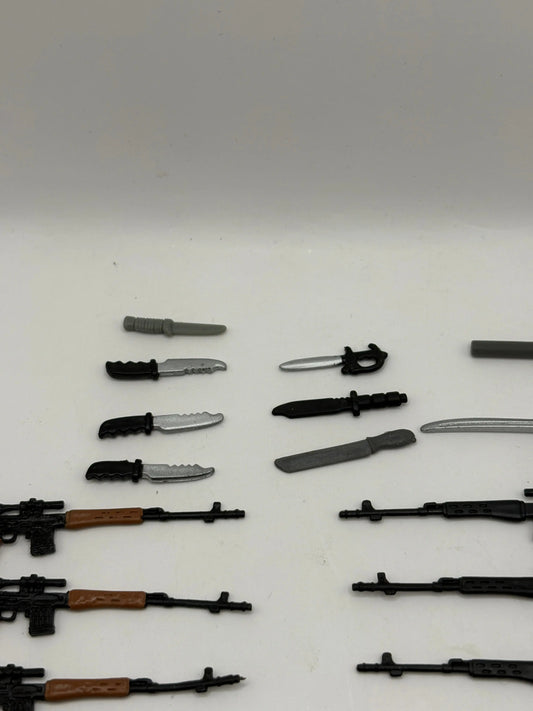 1980s 1990s G.I.Joe Action Figure Weapon Mixed Lot Black 2 Small Big bulk FRENLY BRICKS - Open 7 Days