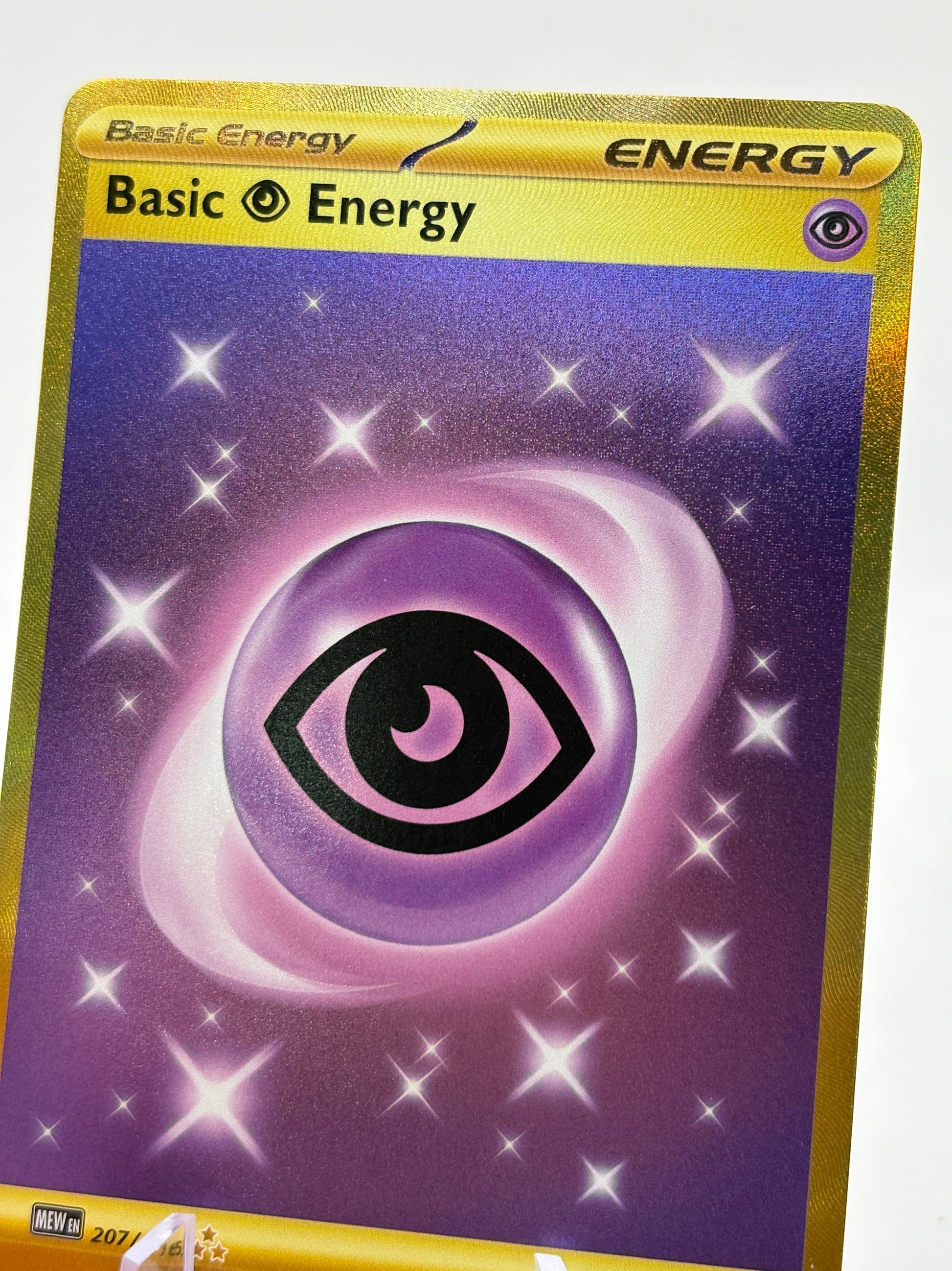 Pokemon TCG MEW 151 - Basic Psychic Energy 207/165 Gold Hyper Rare NM FRENLY BRICKS - Open 7 Days