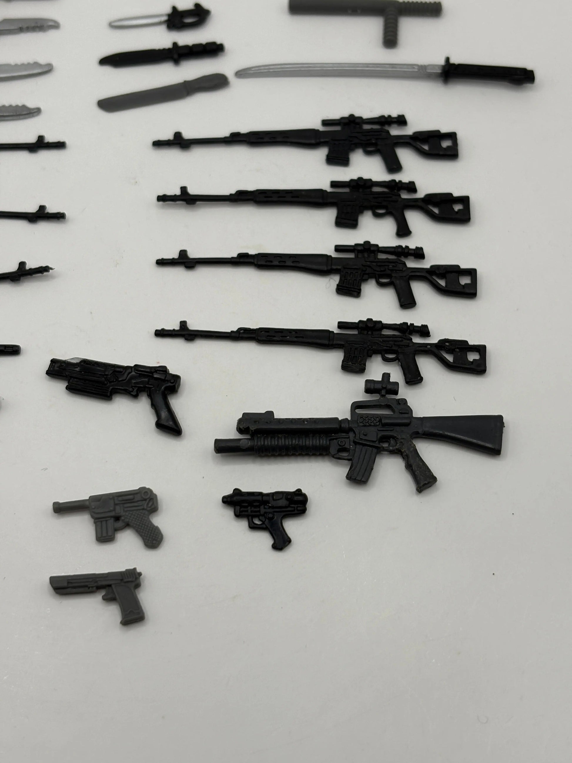 1980s 1990s G.I.Joe Action Figure Weapon Mixed Lot Black 2 Small Big bulk FRENLY BRICKS - Open 7 Days