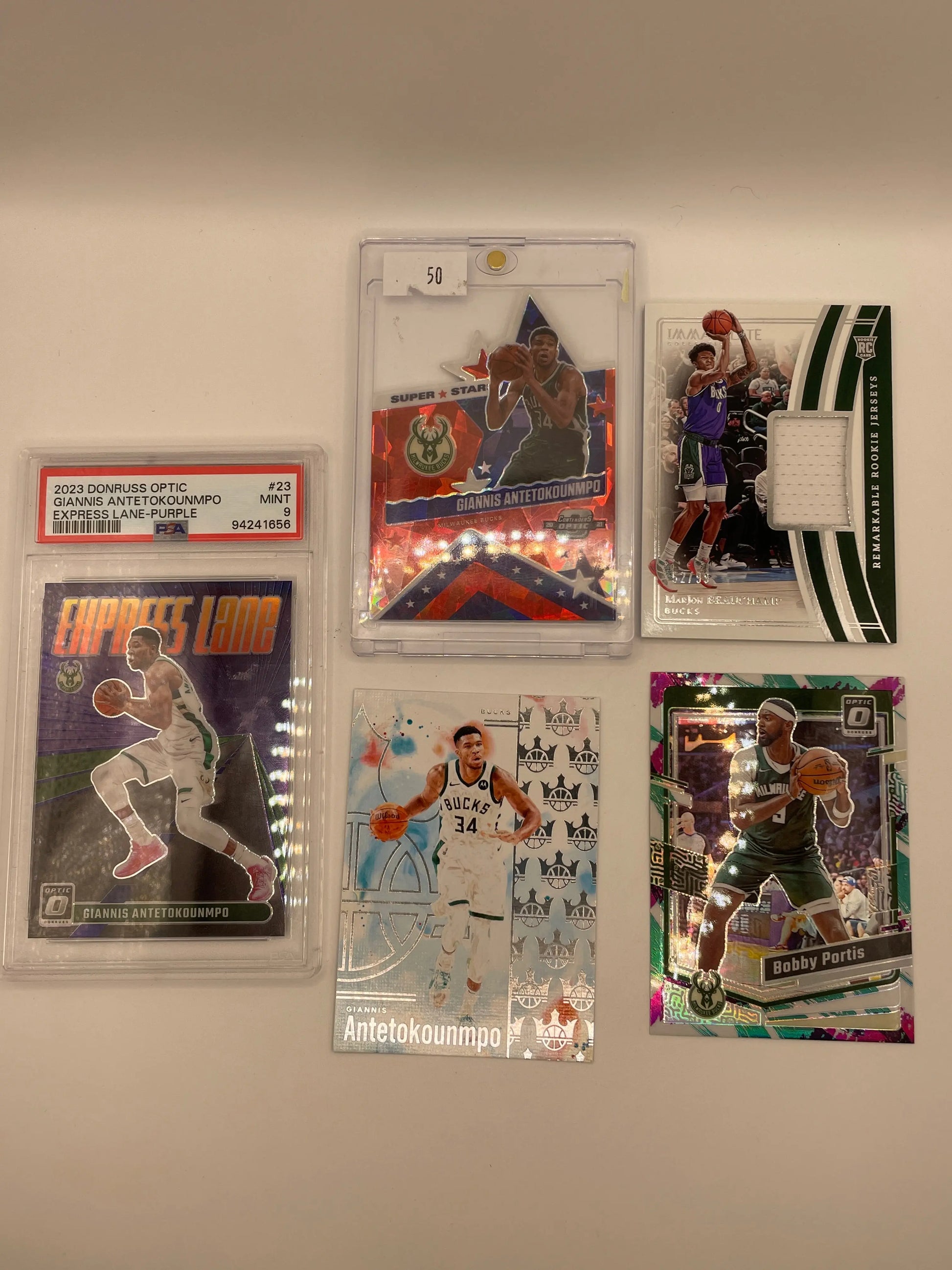 NBA Auto & Patch Milwaukee Bucks sports card lot , bundle - Giannis Antetokounmpo + more (lot#41) FRENLY BRICKS - Open 7 Days