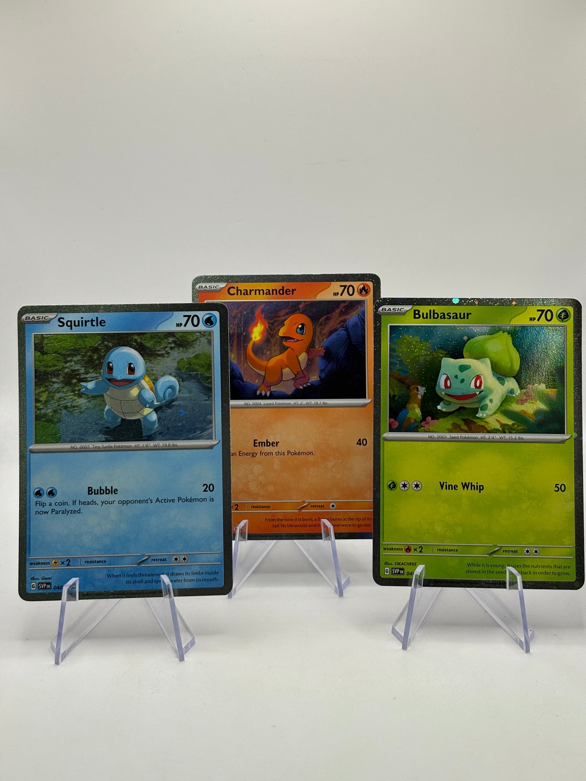 Pokemon TCG SVP Promos - Charmander, Bulbasaur, Squirtle Promo 046,047,048 NM FRENLY BRICKS - Open 7 Days