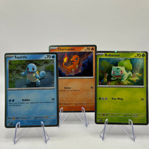 Pokemon TCG SVP Promos - Charmander, Bulbasaur, Squirtle Promo 046,047,048 NM FRENLY BRICKS - Open 7 Days