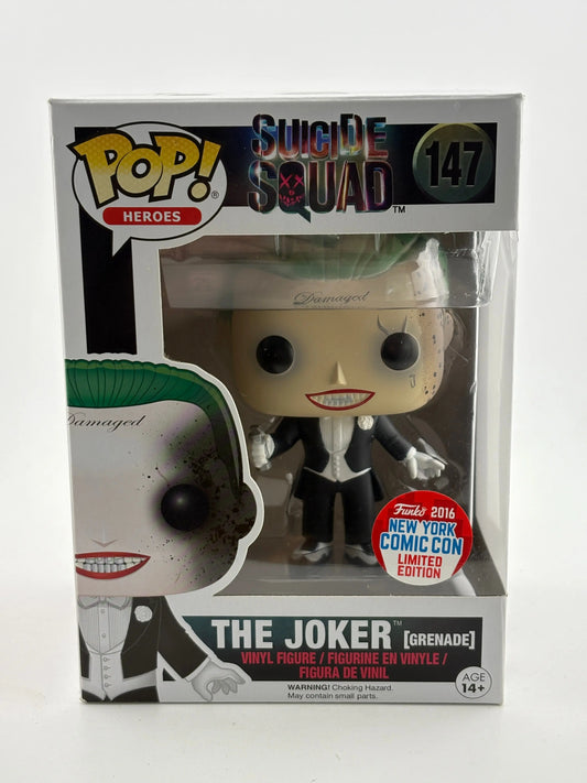 Funko POP! Heroes Suicide Squad #147 The Joker [Grenade] 2016 NYCC Limited FRENLY BRICKS - Open 7 Days