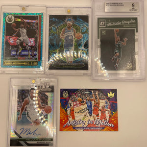 NBA Auto & Patch Milwaukee Bucks sports card lot , bundle - Malcolm Brogdon + more (lot#42) FRENLY BRICKS - Open 7 Days