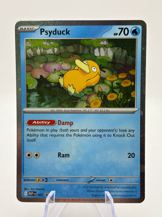 Pokemon TCG Mega Evolution Promos - Psyduck 007 Black Star Promo NM FRENLY BRICKS - Open 7 Days