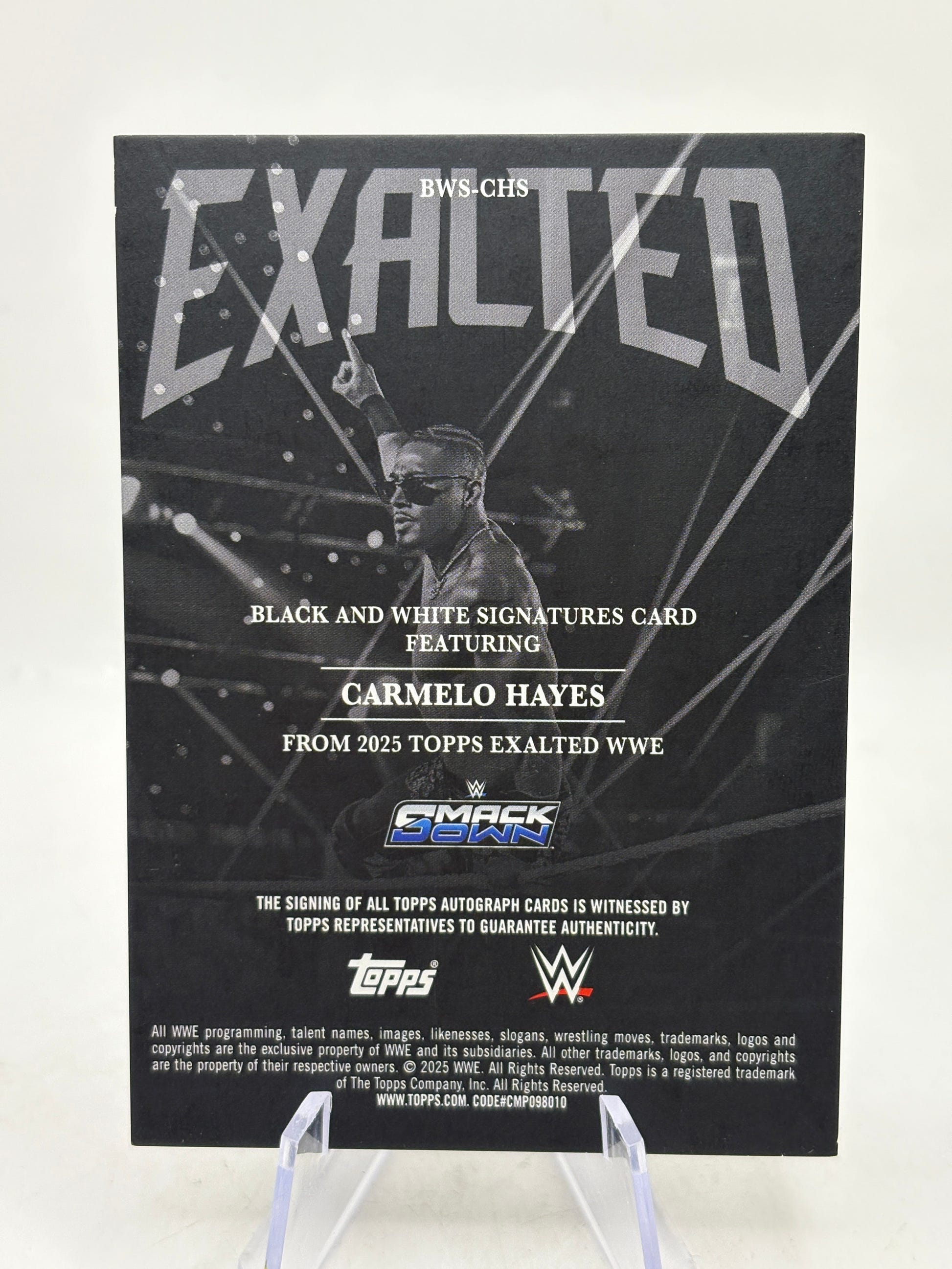 2025 Topps Exalted WWE - Carmelo Hayes Auto /99, photo 6 image 6
