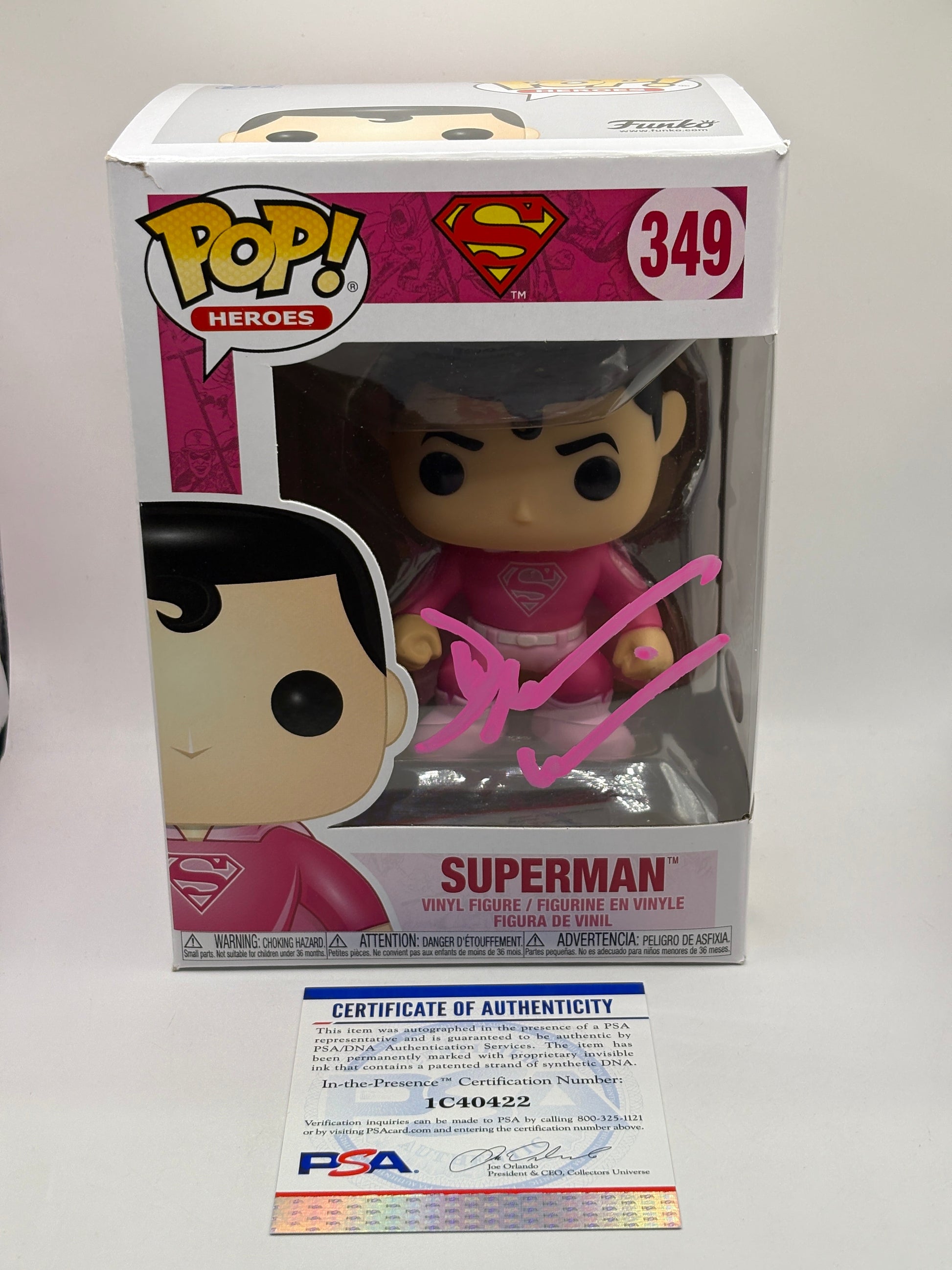 Funko POP! Heroes #349 Superman Dean Cain Signed PSA COA FRENLY BRICKS - Open 7 Days