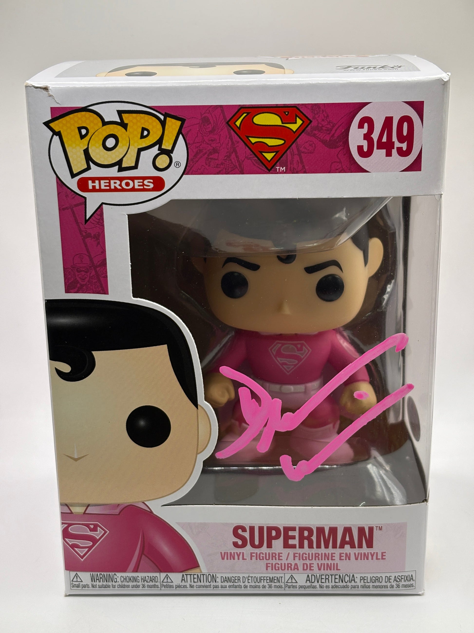 Funko POP! Heroes #349 Superman Dean Cain Signed PSA COA FRENLY BRICKS - Open 7 Days