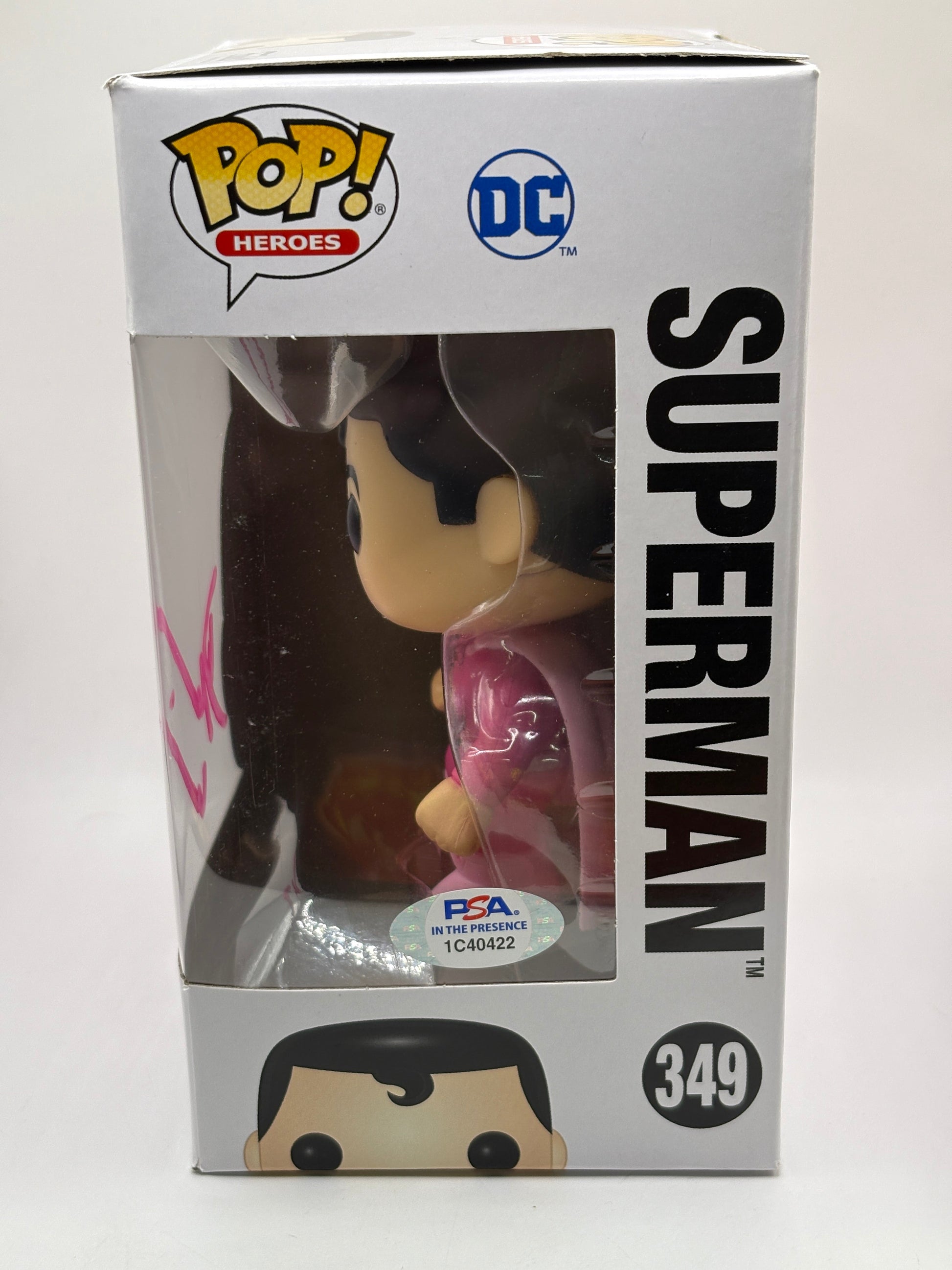 Funko POP! Heroes #349 Superman Dean Cain Signed PSA COA FRENLY BRICKS - Open 7 Days