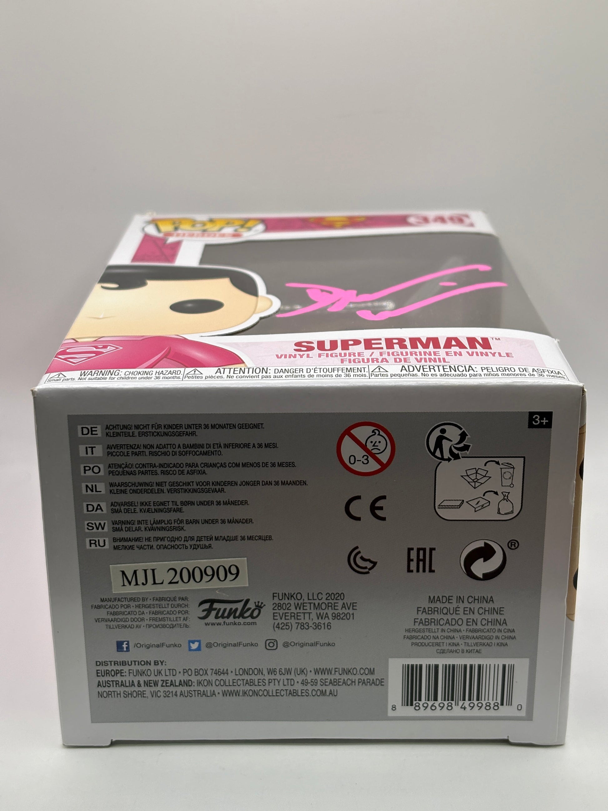 Funko POP! Heroes #349 Superman Dean Cain Signed PSA COA FRENLY BRICKS - Open 7 Days