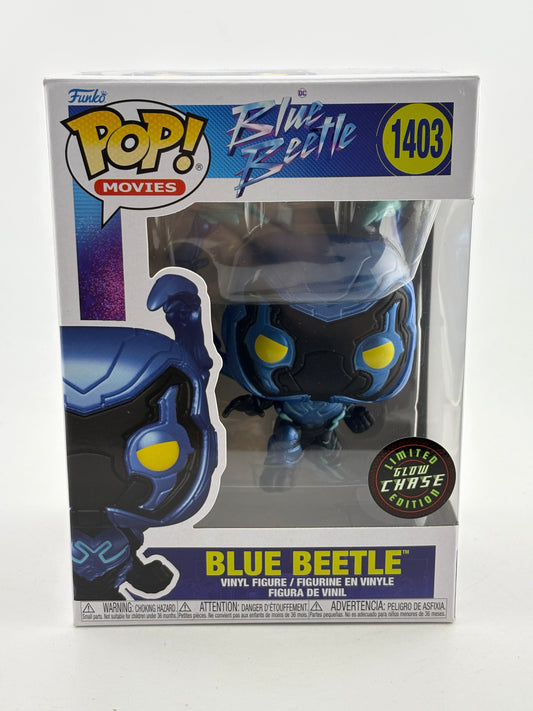 Funko POP! Movies Blue Beetle #1403 Blue Beetle Limited Glow Chase FRENLY BRICKS - Open 7 Days