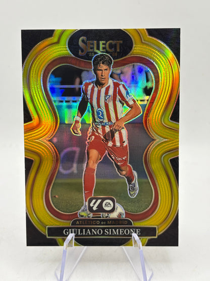Giuliano Simeone 2025-26 Select La Liga #122 Atletico De Madrid Gold Wave 09/10 FRENLY BRICKS - Open 7 Days