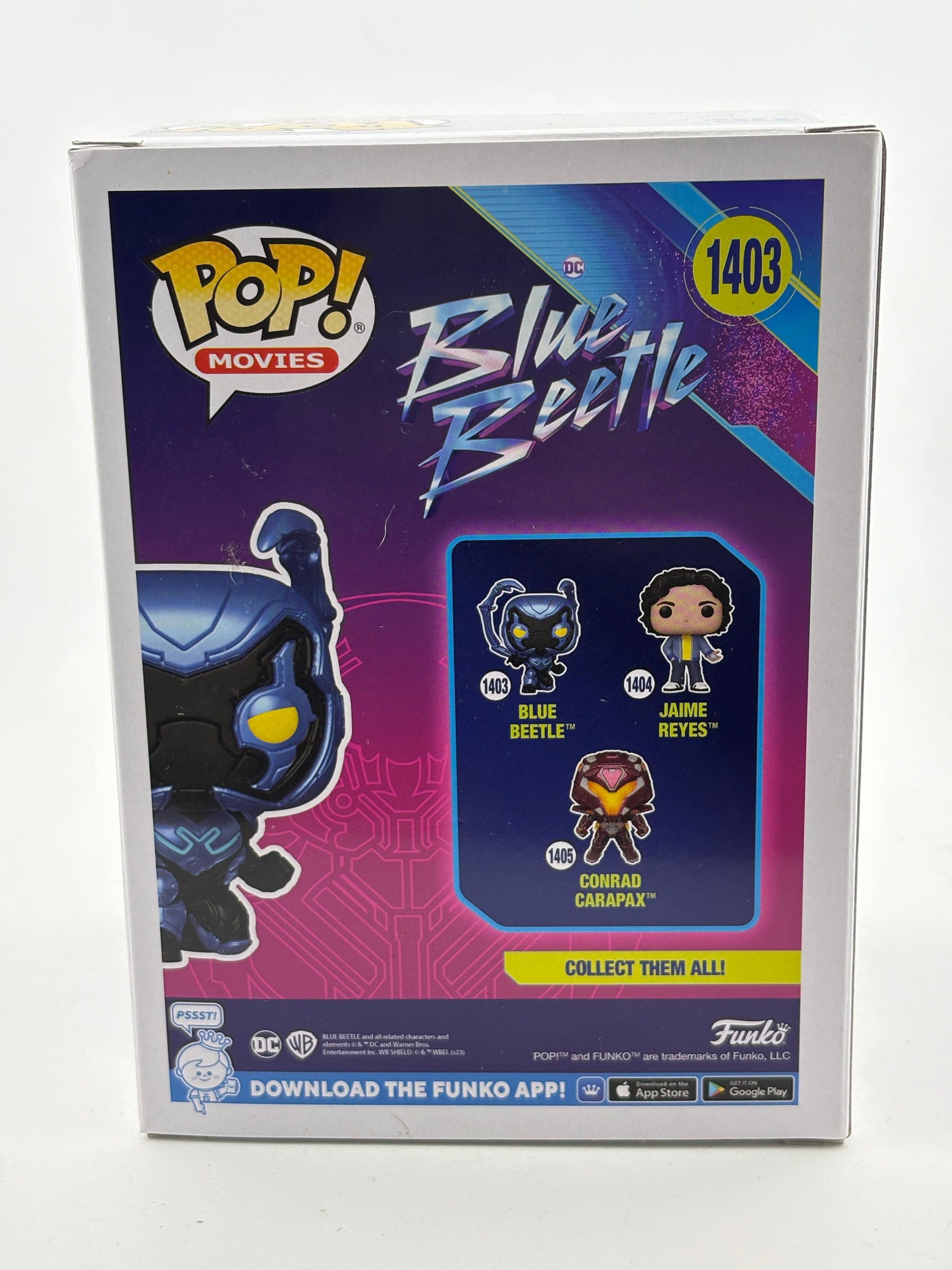 Funko POP! Movies Blue Beetle #1403 Blue Beetle Limited Glow Chase FRENLY BRICKS - Open 7 Days