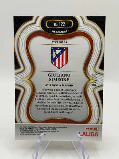Giuliano Simeone 2025-26 Select La Liga #122 Atletico De Madrid Gold Wave 09/10 FRENLY BRICKS - Open 7 Days