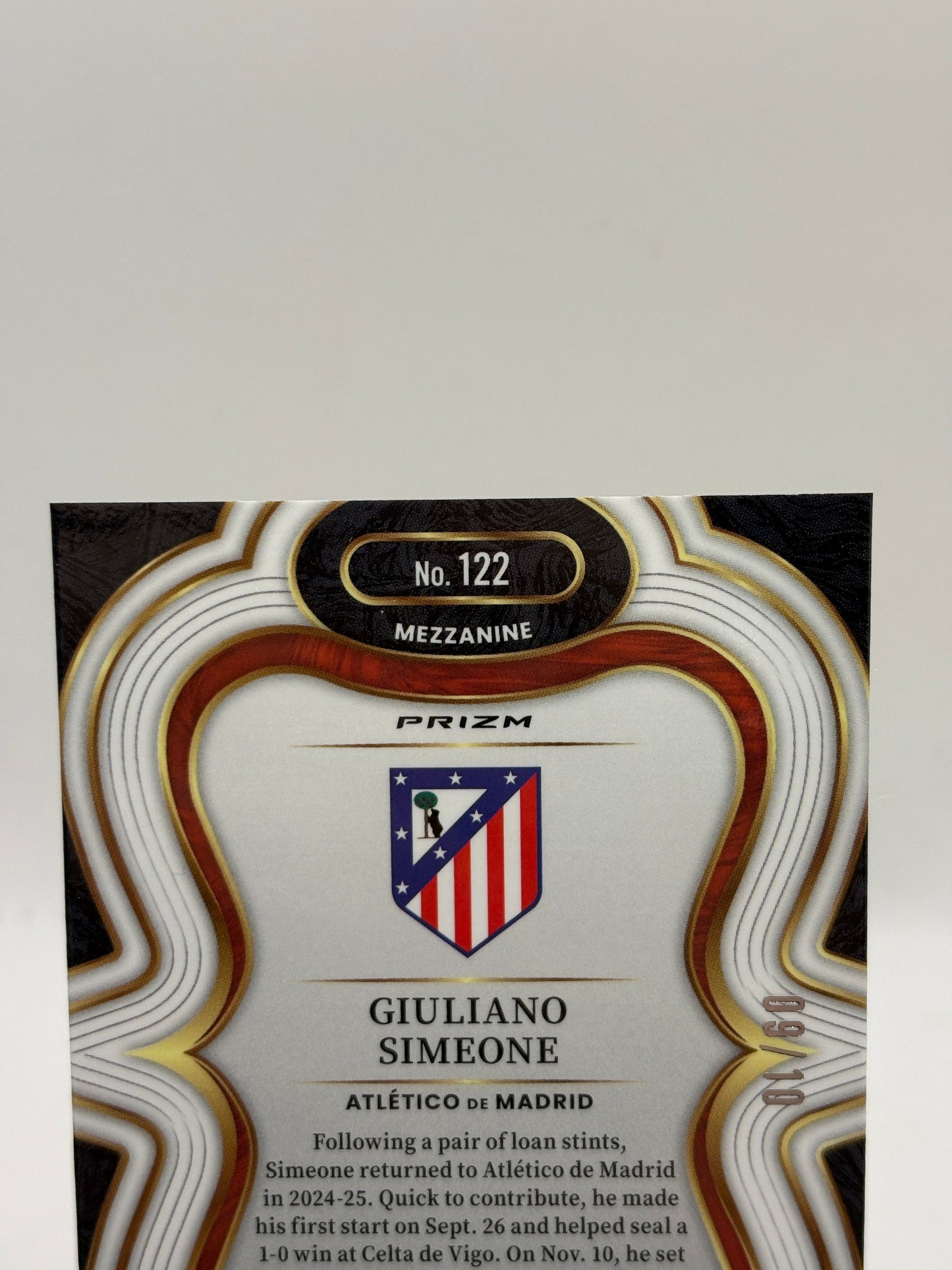 Giuliano Simeone 2025-26 Select La Liga #122 Atletico De Madrid Gold Wave 09/10 FRENLY BRICKS - Open 7 Days
