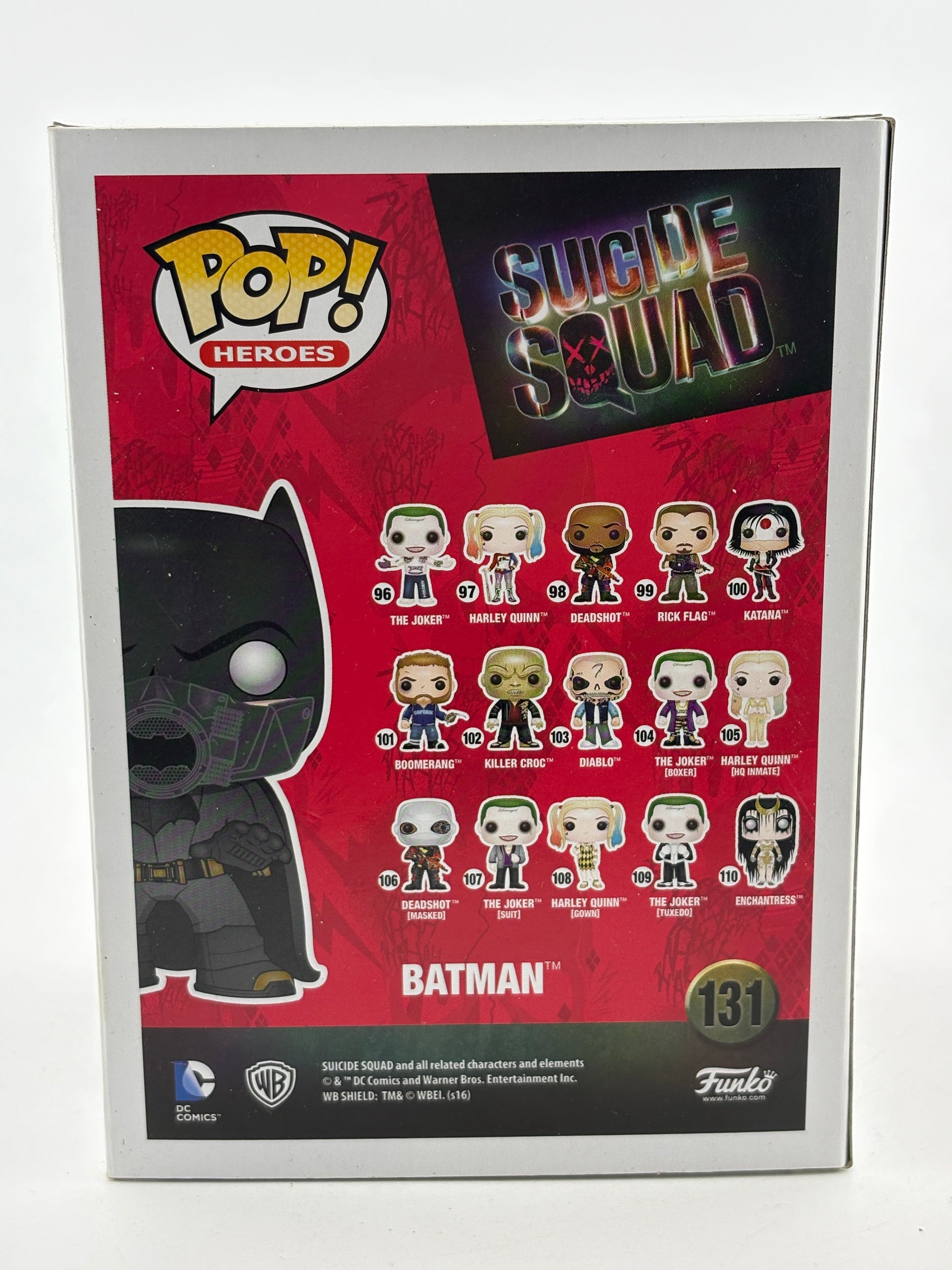 Funko POP! Heroes Suicide Squad #131 Batman 2016 Summer Con Limited FRENLY BRICKS - Open 7 Days