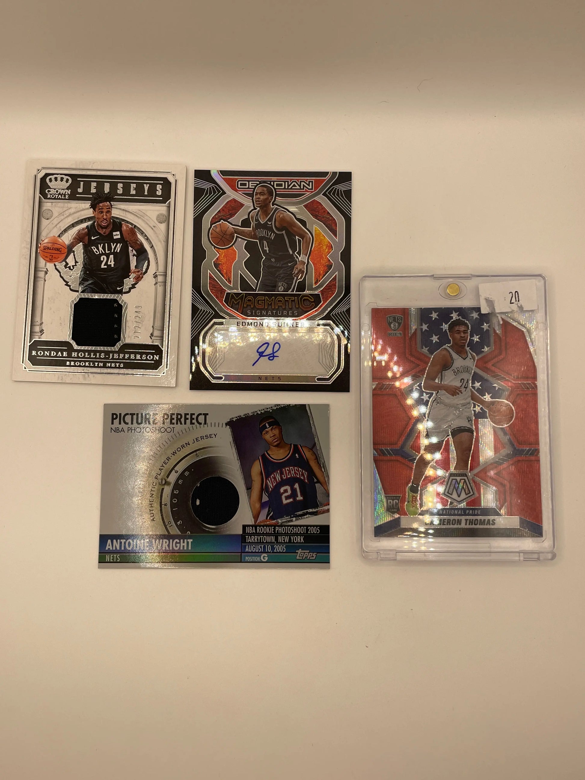 NBA Auto & Patch Brooklyn Nets sports card lot , bundle - Edmond Sumner + more (lot#45) FRENLY BRICKS - Open 7 Days