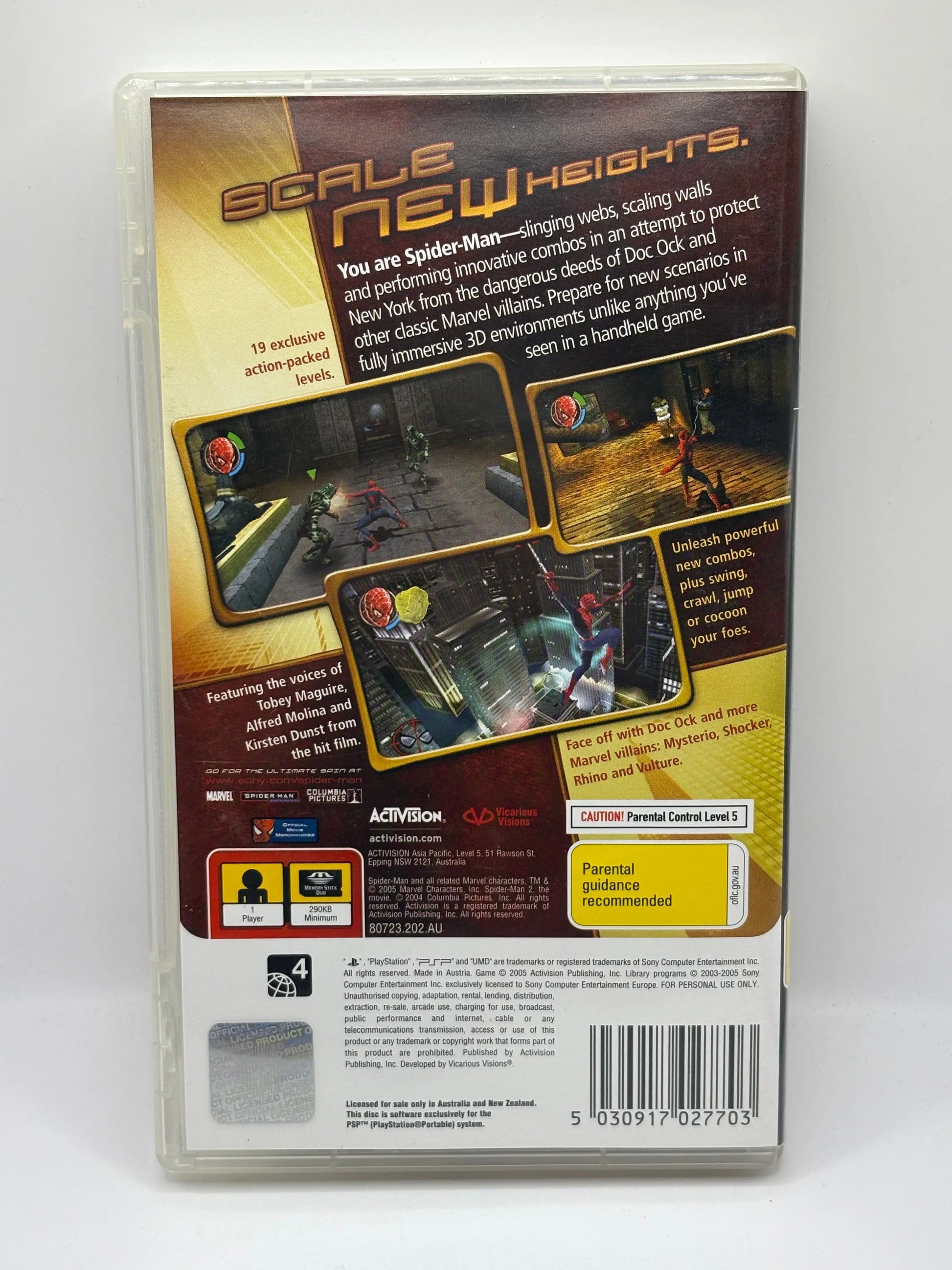 Playstation Portable PSP - Spider-man 2 2005 Complete Activision FRENLY BRICKS - Open 7 Days