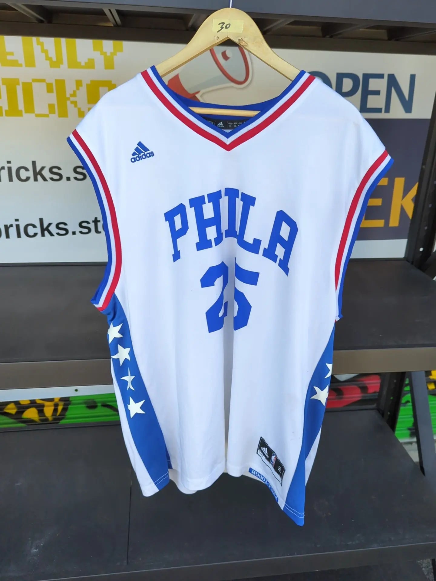 Adidas NBA 76ers Jersey Ben Simmons sz XL FRENLY BRICKS - Open 7 Days