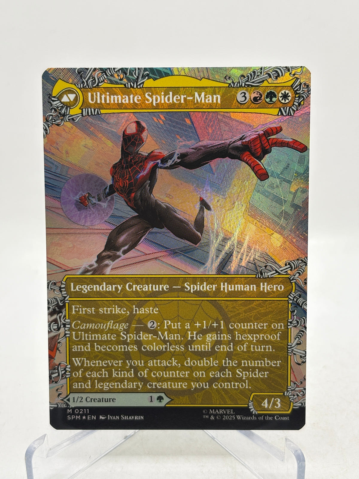 Miles Morales Ultimate Spider-Man (0211) (Borderless) Marvel's Spider-Man Foil image 1