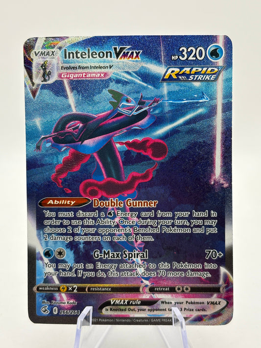 Pokemon TCG Fusion Strike - Inteleon Vmax 266/264 Alternate Full Art LP Warped FRENLY BRICKS - Open 7 Days