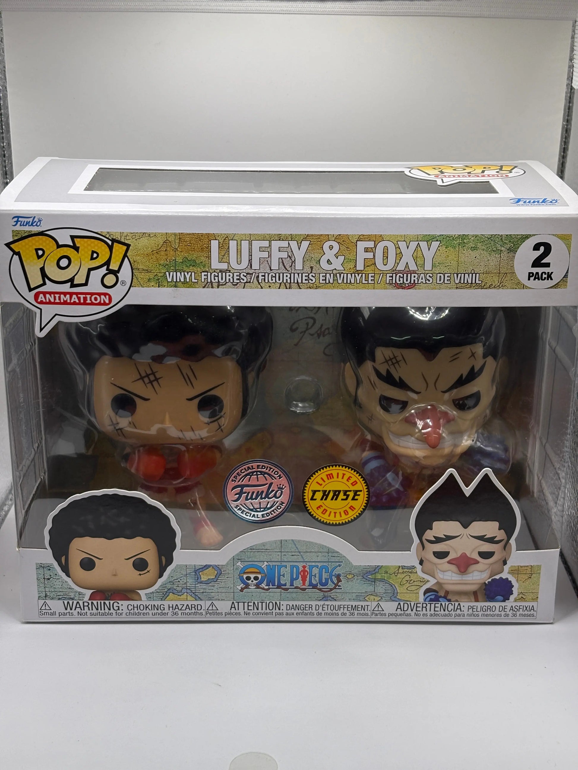 Funko POP! Animation One Piece 2 Pack Luffy & Foxy Limited Chase SE FRENLY BRICKS - Open 7 Days