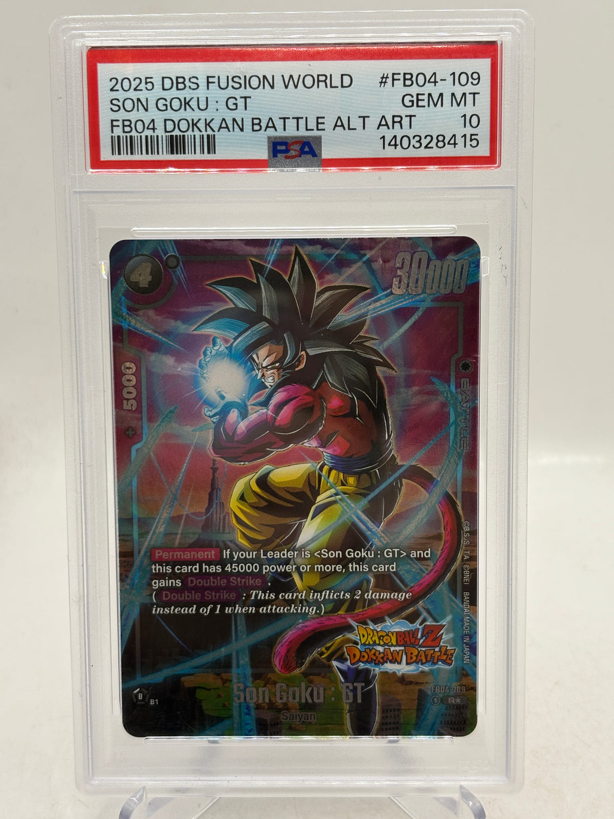 2025 Dragon Ball Super Fusion World - Son Goku : GT FB04-109 PSA 10 Alt image 1