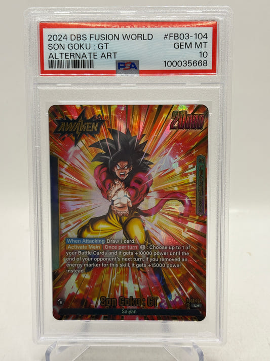 2024 Dragon Ball Super Fusion World - Son Goku : GT FB03-104 PSA 10 Leader Alt
