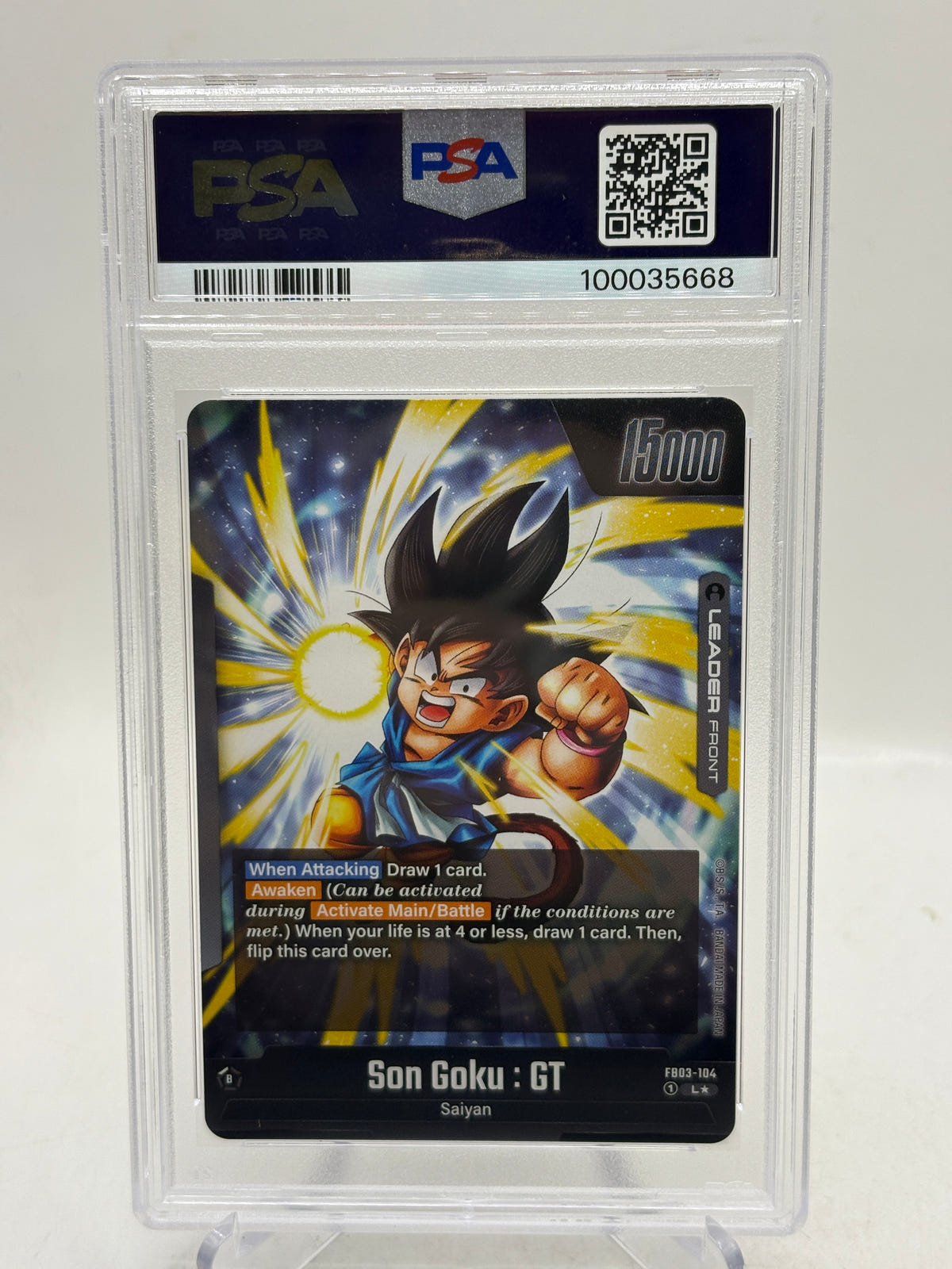 2024 Dragon Ball Super Fusion World - Son Goku : GT FB03-104 PSA 10 Leader Alt image 2