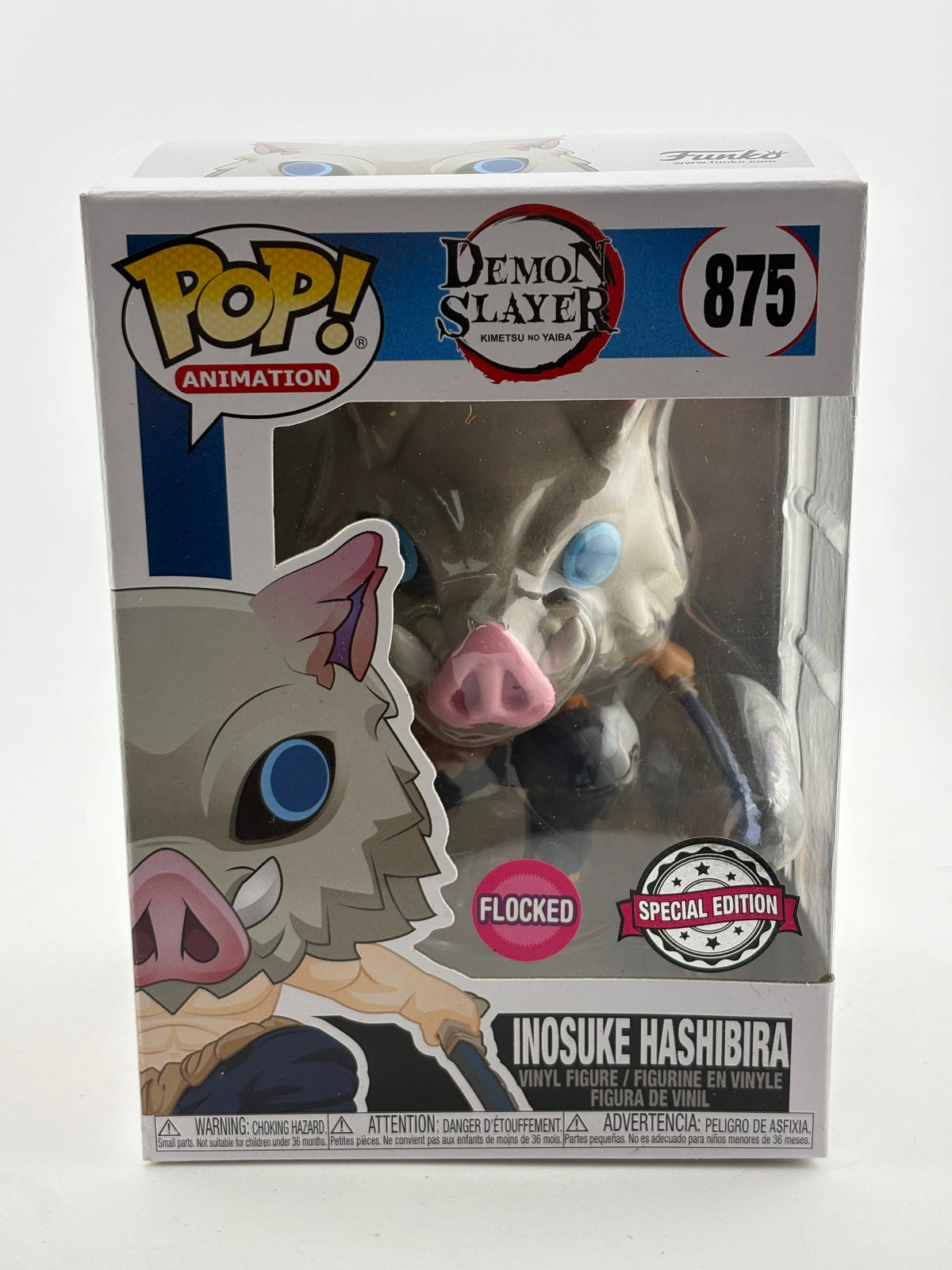 Funko POP! Animation Demon Slayer #875 Inosuke Hashibira Flocked SE FRENLY BRICKS - Open 7 Days image 1