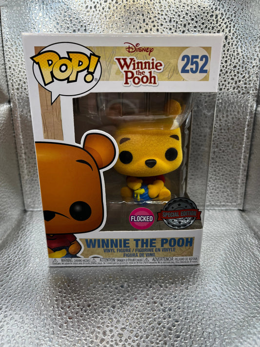 Funko POP Disney - Winnie the Pooh #252 (Flocked Special Edition) FRENLY BRICKS - Open 7 Days