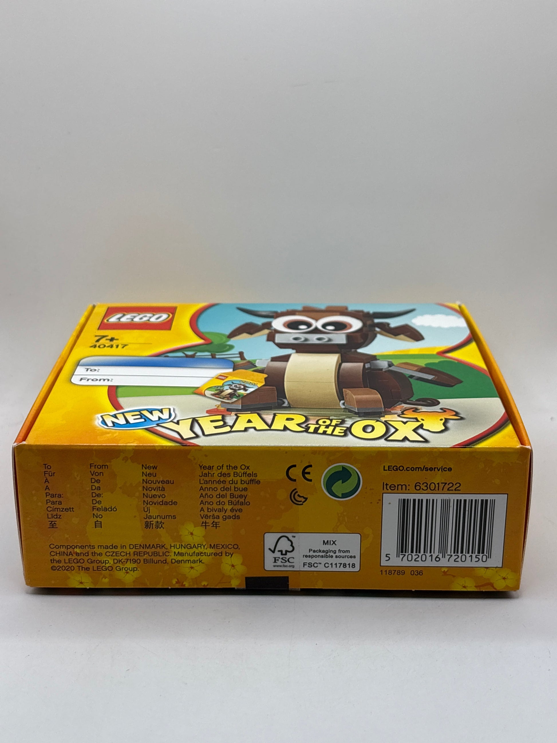 Lego Promotional 40417 Year of the Ox Brand New and Sealed FRENLY BRICKS - Open 7 Days