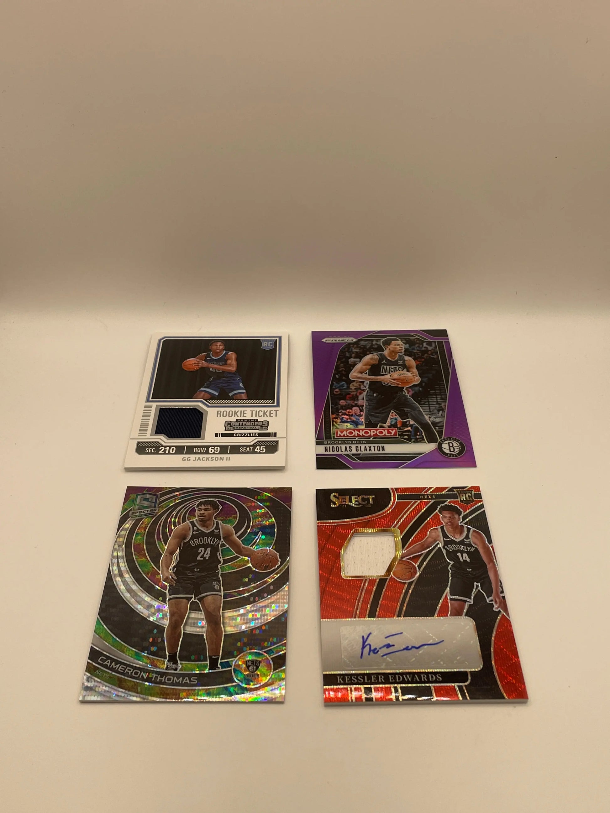 NBA Auto & Patch Brooklyn Nets Sports card lot, bundle - Cameron Thomas + more (lot#47) FRENLY BRICKS - Open 7 Days