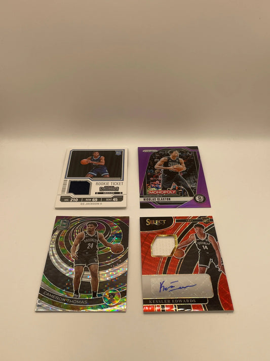 NBA Auto & Patch Brooklyn Nets Sports card lot, bundle - Cameron Thomas + more (lot#47) FRENLY BRICKS - Open 7 Days