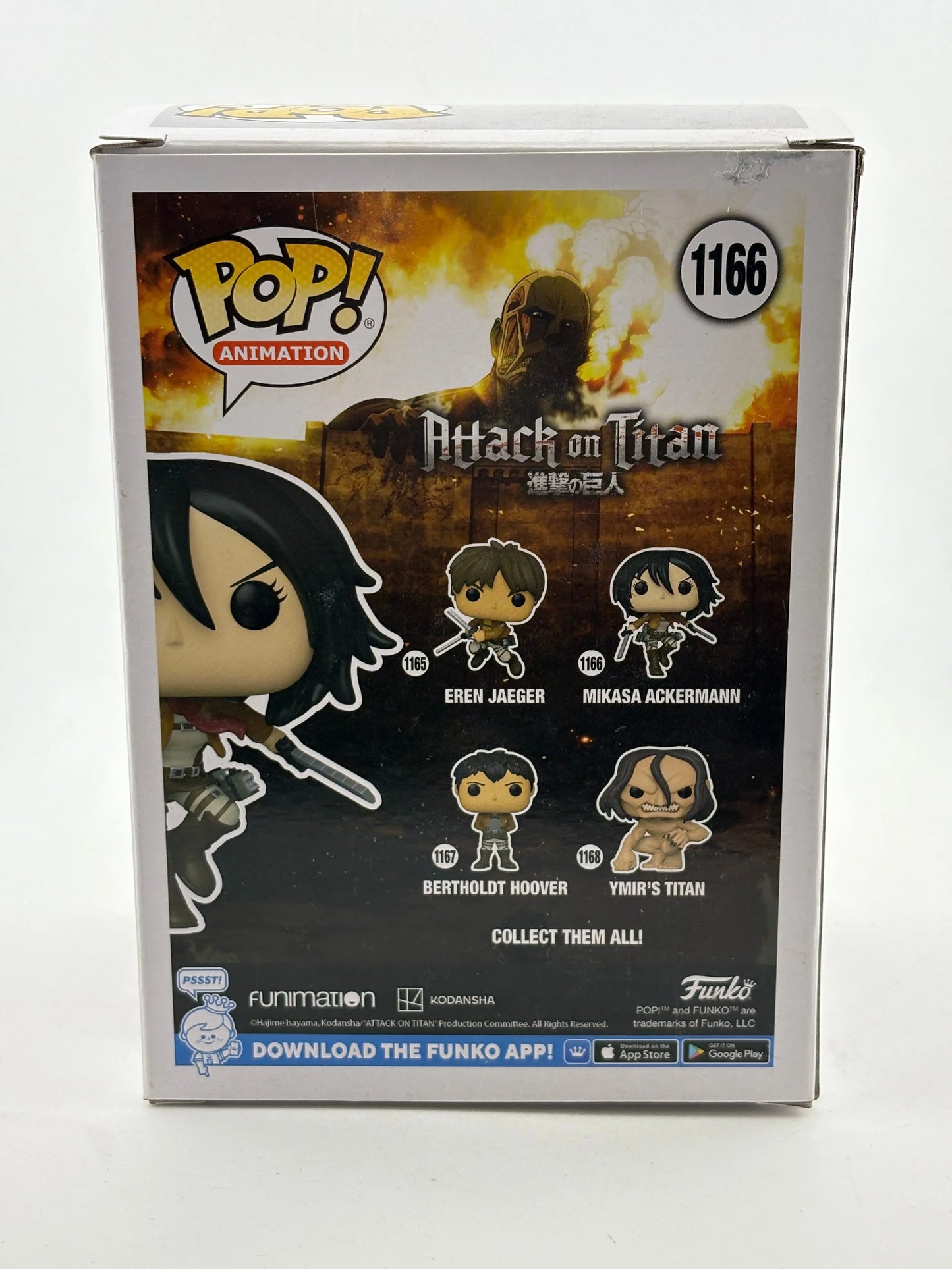 Funko POP! Animation Attack on Titan #1166 Mikasa Ackermann Vinyl Figure FRENLY BRICKS - Open 7 Days